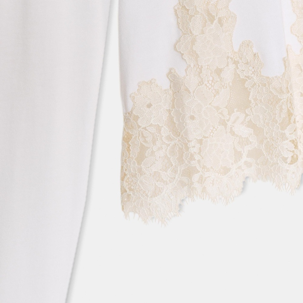 Zara Combination Lace T-Shirt - Picture 2 of 5